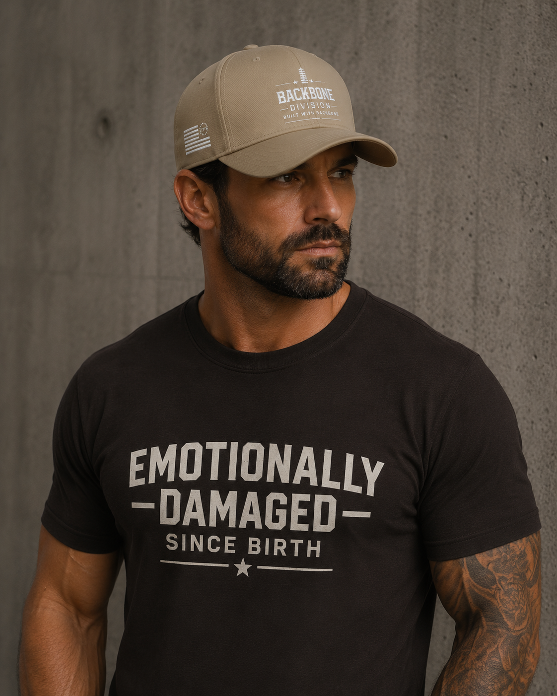 Backbone Division Low Profile Baseball Cap — Military Tactical Logo Hat